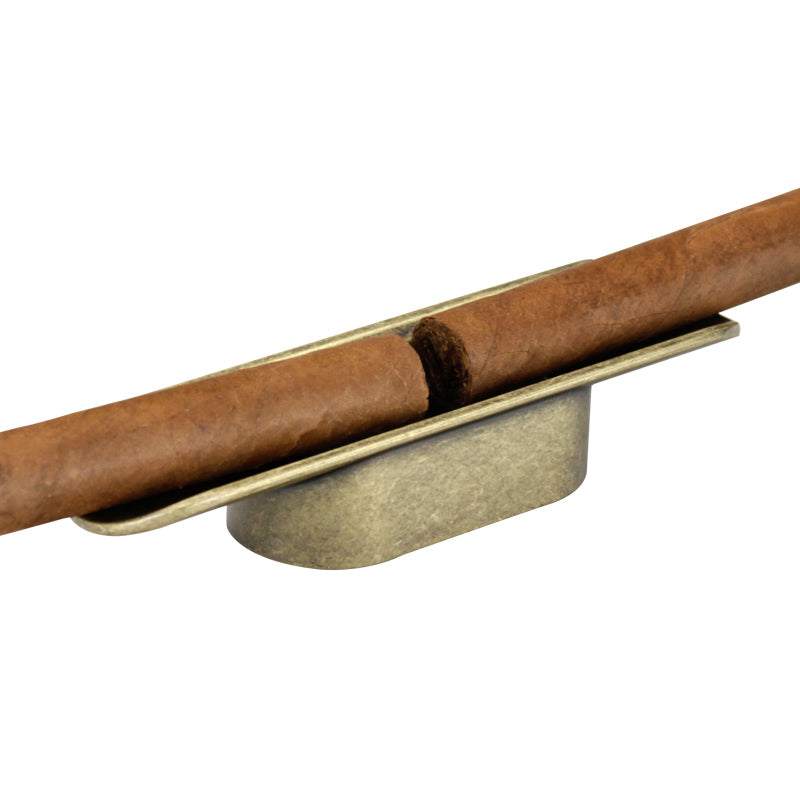 Cigar Ashtray, Double-slot Retro Personality Sshtray, Metal Ashtray, Drop Resistant And Easy To Clean