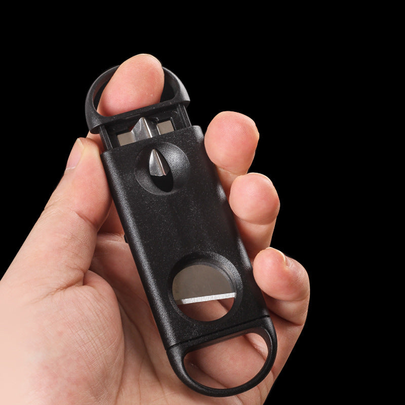 Stainless Steel V Portable Cigar Cutter