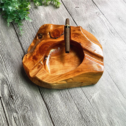 Natural Root Log Vintage Cigar Ashtray Decoration
