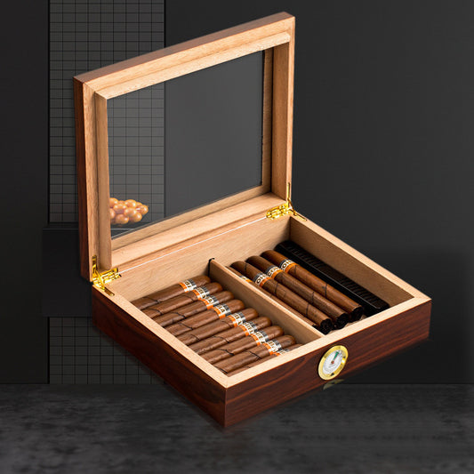 Large Capacity Cigar Storage Wooden Box Moisturizing Constant Temperature