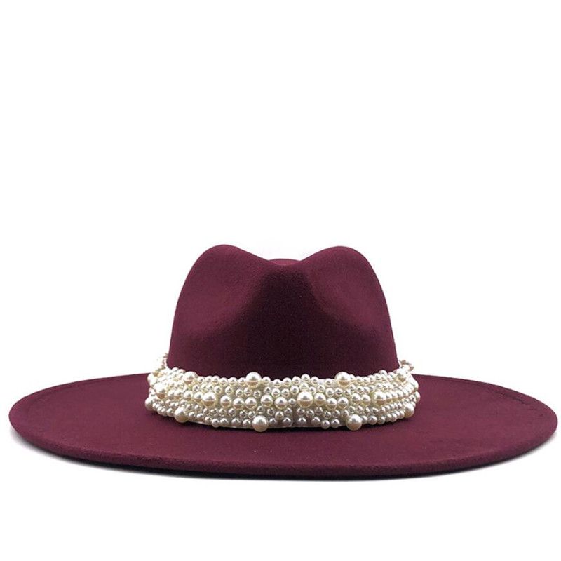 Halo of Pearls Black Fedora | Threshing Floor Farmstead