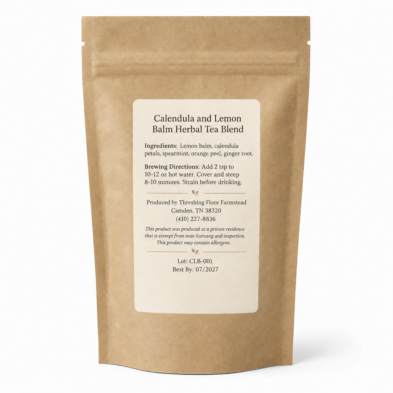Calendula & Lemon Balm Tea | Threshing Floor Farmstead