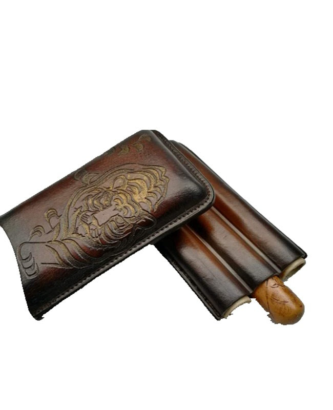 Cigar Case Portable Tiger Storage Bag
