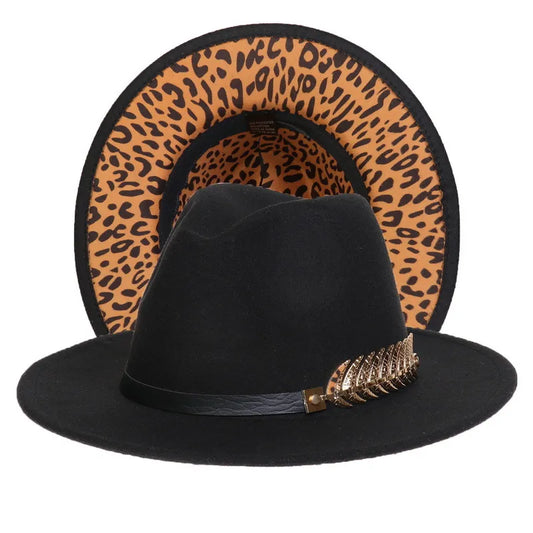 Leopard Felt Jazz Fedora Hat
