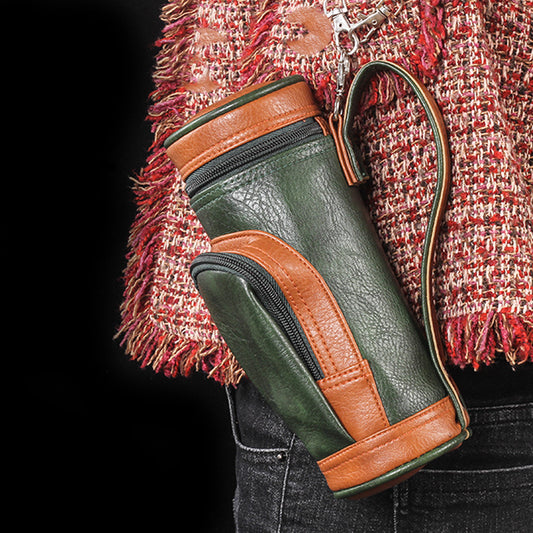 Portable Multifunctional PU Leather Cigar Storage Bag