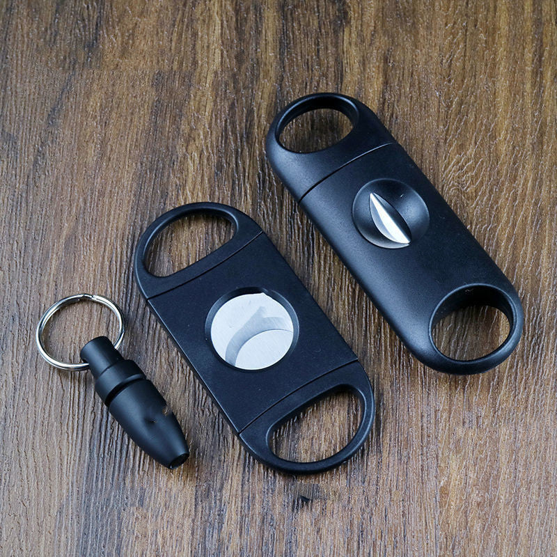 Cigar Cutter Set V-Cut Sharp Stainless Steel Scissors